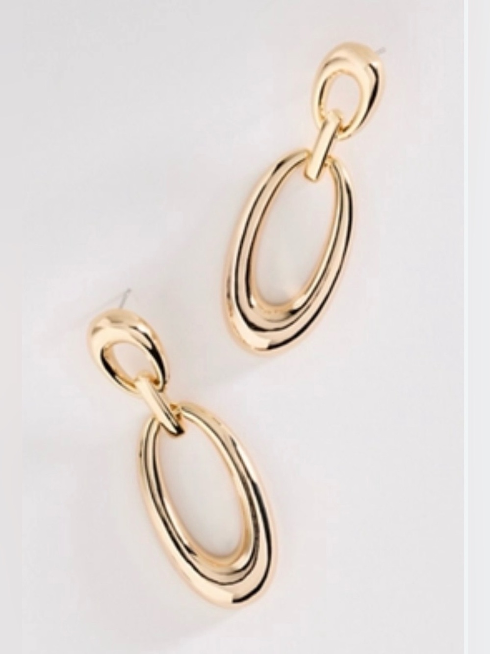 NWT Anthropologie Linked Metal Dropped Earrings